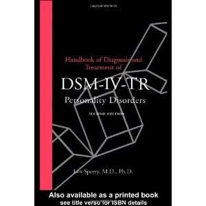   of DSM IV TR Personality Disorders [Hardcover] Len Sperry Books
