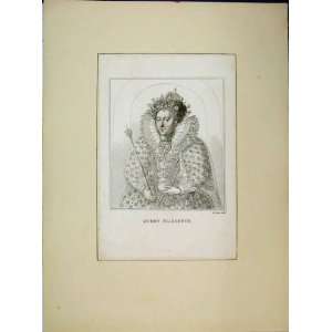   : Portrait Queen Elizabeth Royal Cloaks Cooper Print: Home & Kitchen