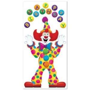  Birthday Clown Door Cover Party Accessory (1 count) (1/Pkg 