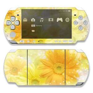  Sony PSP 1000 Skin Decal Sticker  Yellow Flowers 
