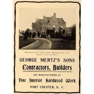  1905 Ad George Mertz Wetherby House Mamaroneck NY Bassett 