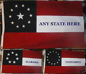 CUSTOMIZEDConfederate Civil War Stars and Bars Flag  
