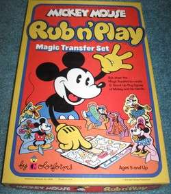  . MICKEY MOUSE Rubn Play Magic Transferset COLORFORMS Vintage  