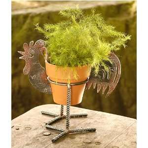  Iron planter, Singing Rooster (small) Patio, Lawn 