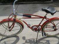 Vintage 1949 Huffman Airflyte Balloon tire Bicycle Antique Bike red 