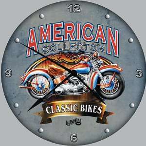  14 Inch Wall Clock   American Collector Classic Bikes 