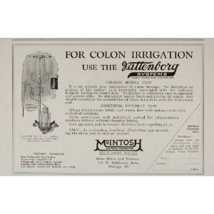 1929 Ad Vattenborg Colon Irrigation Colonic Mobile Unit   Original 