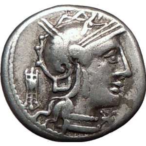   Opimius APOLLO Chariot Roma Tripod 131BC Ancient Silver Coin