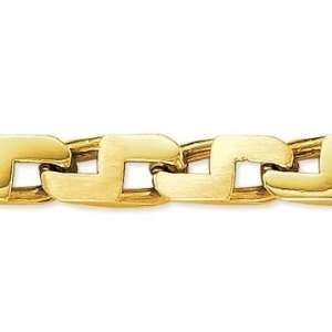    14k Yellow Gold Regular 9.00mm Zig Zag Mens Bracelet Jewelry