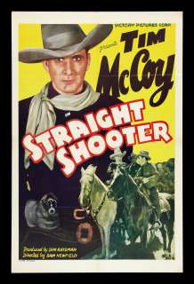 STRAIGHT SHOOTER * WESTERN COWBOY GUN MOVIE POSTER 1939  