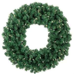 48 Pre Lit Sierra Chesapeake Christmas Wreath 150 Clear Lights 