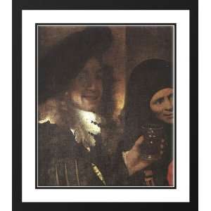 Vermeer, Johannes 28x32 Framed and Double Matted The Procuress [detail 