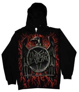 Slayer Pentagram Eagle Logo Metal Band Zip Up Adult Hoodie Hooded 
