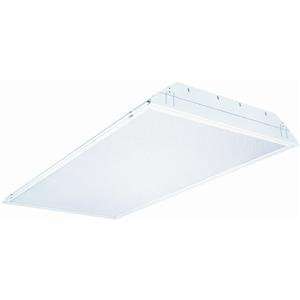 Lithonia Lighting Fluorescent Recessed Troffer, Gloss White