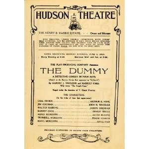   Ad Hudson Theatre Dummy Comedy Play Hohl Truex   Original Print Ad