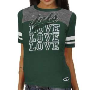  Reebok New York Jets Ladies Repeat Love Tri Blend Premium T 