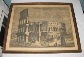 ANTIQUE PIERRE MORTIER ROME ITALY COLOSSEUM ENGRAVING  