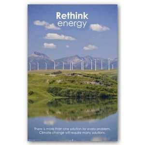  Rethink Energy Poster Green Earth Environment New 8610 