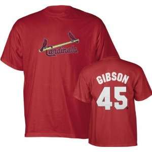  Bob Gibson Majestic Cooperstown Throwback Player Name and Number 