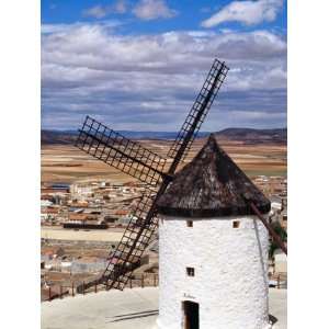  Restored Windmill Looking Over Town, Consuegra, Spain 