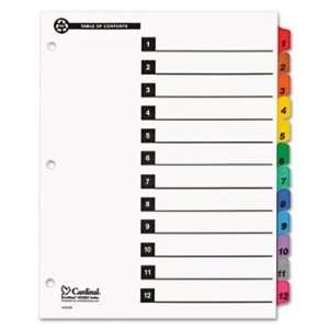  Adams 100% Recycled OneStep Index System, Multicolor 12 