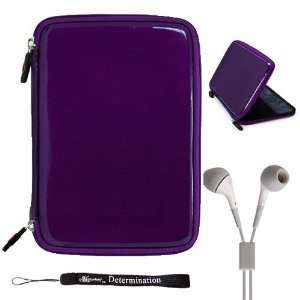  Purple Fiber Style Mesh Pocket Slim Style Eva Protective 