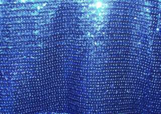 Royal Blue Sequins Sewn on Acetate 33W Sold by the Yard  