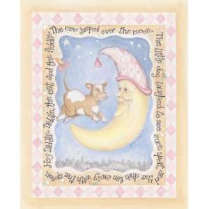  Cow And Moon Hey Diddle Pink Wall Hanging Baby