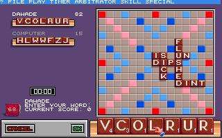 Scrabble Deluxe w/ Manual PC computer board game 3.5  