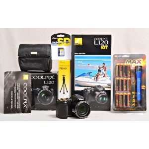  Nikon COOLPIX L120 + 8gb Sd Card + Batteries + Tripod 