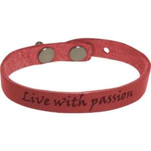  Dillon Rogers Live With Passion Bracelet  Thin (Deep Red 