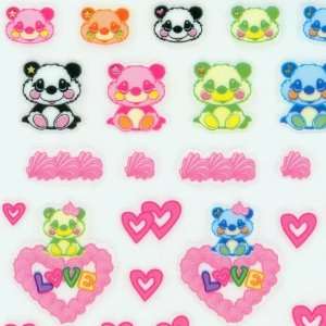  cute colourful stuffed animals panda bears sticker: Toys 