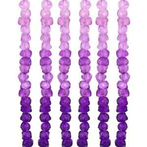  14mm Shades of Purple Small Nugget Resin Beads Strand 