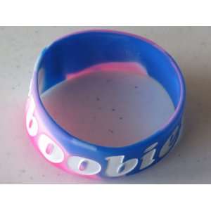  Hot Items Silicone Rubber Bracelet  Heart Boobies  Pink 