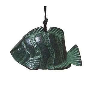  Japanese Cast Iron Green Fish Wind Chimes Patio, Lawn 