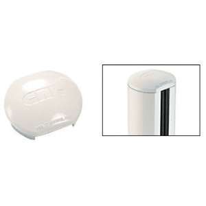   System Sky White Round Post Cap for 180 Degree Center Post or End Post