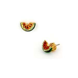  Juicy Couture Watermelon Stud Earrings in Gold Jewelry