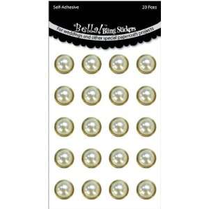  Wedding Self Adhesive Pearls White With Gold Everything 
