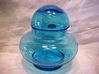 HAND BLOWN Turquoise Blue MODERN ART GLASS Vanity Bath 