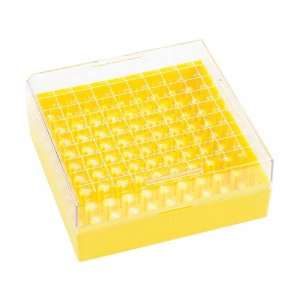 Wheaton W651700 Y Yellow Plastic Cryogenic Freezer Box, KeepIT 100 