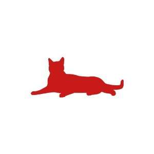  Cat RED vinyl window decal sticker