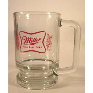 Miller Beer Glass Mug Stein with Handle 12 oz.