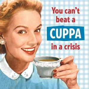  You Cant Beat A Cuppa single drinks coaster: Home 