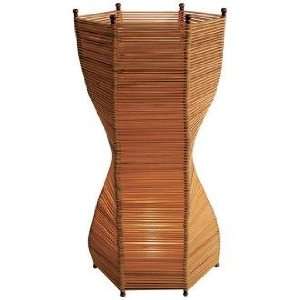  Flexell 600 Natural Finish Wood Table Lamp: Home 