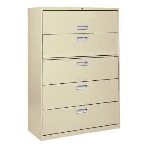  Lateral File Cabinet with Five Drawers and Aluminum 