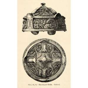  1892 Woodcut Gutes Gotland Sweden Jewelry Fibula Pin 