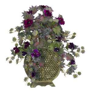  Morning Glory w/Decorative Vase Silk Plant: Home & Kitchen