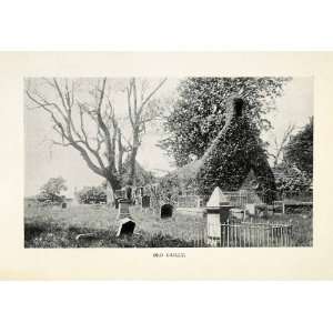  1904 Print Old Dailly South Ayrshire Cemetery Ruins Grave 