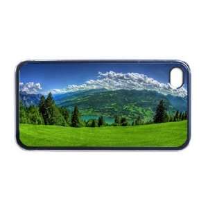  Scenic Nature Mountains Lake Apple RUBBER iPhone 4 or 4s 