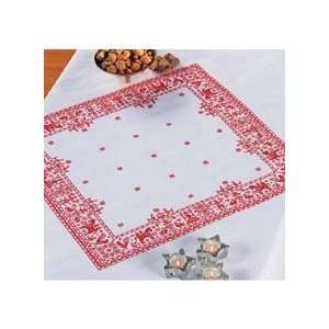 Dalar Red On White Tablecloth 